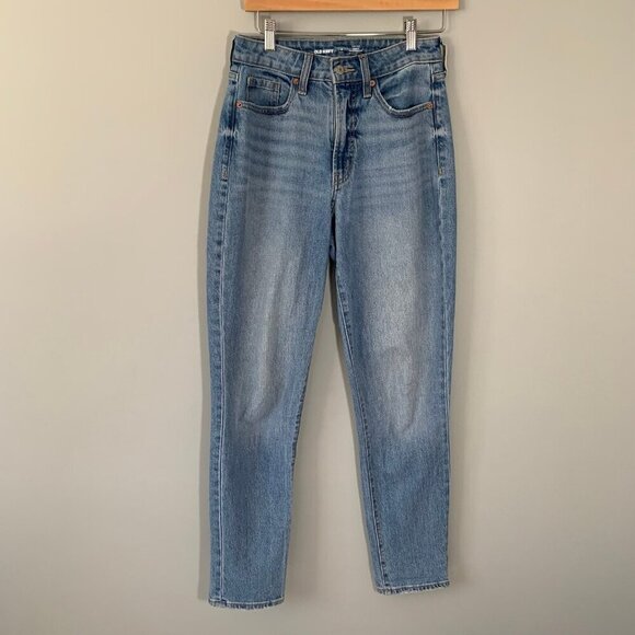 Old Navy high-rise curvy OG straight medium wash cotton stretch denim jeans - Picture 1 of 10